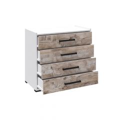 Модульная Спальня Соната (Белый/Дуб юкон) в Карталах - kartaly.mebel24.online | фото 2
