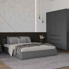 МОРИ КРМ 1600.1/1 Кровать (настил) графит в Карталах - kartaly.mebel24.online | фото