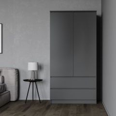 МОРИ МШ 900.1 Шкаф (графит) в Карталах - kartaly.mebel24.online | фото 2
