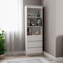 МОРИ МСТ 600.3 Стеллаж (белый) в Карталах - kartaly.mebel24.online | фото
