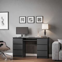 МОРИ МС-2 Стол 6 ящиков (графит) в Карталах - kartaly.mebel24.online | фото