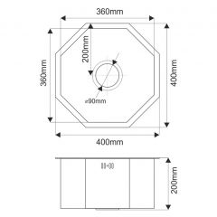 Мойка D400BR Octavia MELANA Profline 1,2/200 БРОНЗА врезная фигурная D400BR в Карталах - kartaly.mebel24.online | фото 3