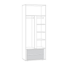 Муссон Шкаф двухстворчатый 13.198 в Карталах - kartaly.mebel24.online | фото 2