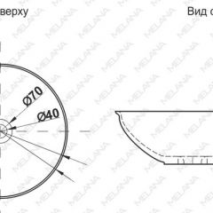 Накладная раковина melana mln-t4029-b15 в Карталах - kartaly.mebel24.online | фото 2