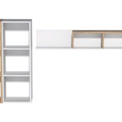 Навесные модули Эльза (Дуб Крафт Золотой/Белый) в Карталах - kartaly.mebel24.online | фото 2