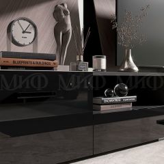 НИКОЛЬ Тумба ТВ (Черный глянец/Черный) в Карталах - kartaly.mebel24.online | фото 3