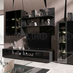 НИКОЛЬ Тумба ТВ (Черный глянец/Черный) в Карталах - kartaly.mebel24.online | фото 4