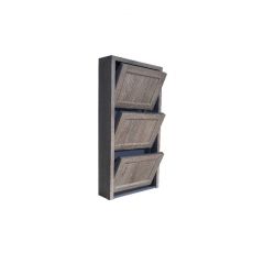 Обувница Комфорт Ф 002 Фасад 3D Гармонь ребро (3 секции) в Карталах - kartaly.mebel24.online | фото