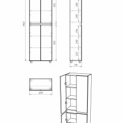 Пенал напольный 60 Норма без ящика АЙСБЕРГ (DA1625P) в Карталах - kartaly.mebel24.online | фото 10