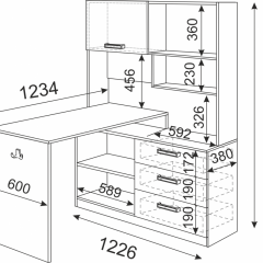 Подростковая Волкер (модульная) в Карталах - kartaly.mebel24.online | фото 23