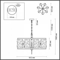 Подвесная люстра Odeon Light Elegante 4878/7 в Карталах - kartaly.mebel24.online | фото 4