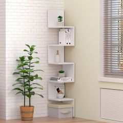 Полка угловая (ЛДСП Белый) в Карталах - kartaly.mebel24.online | фото 1