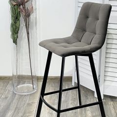 Полубарный стул CHILLI-QB SQUARE графит #14, велюр / черный каркас (H=66cm) М-City в Карталах - kartaly.mebel24.online | фото 4