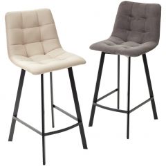 Полубарный стул CHILLI-QB SQUARE графит #14, велюр / черный каркас (H=66cm) М-City в Карталах - kartaly.mebel24.online | фото 5