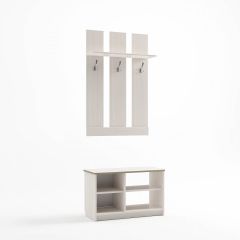 Прихожая Дуэт (Бодега белая) в Карталах - kartaly.mebel24.online | фото 2
