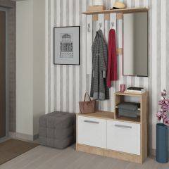 Прихожая Энтер (Дуб Сонома/Белый) в Карталах - kartaly.mebel24.online | фото 2