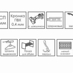 ГРЕТТА Прихожая (дуб сонома/ясень черный) в Карталах - kartaly.mebel24.online | фото 10