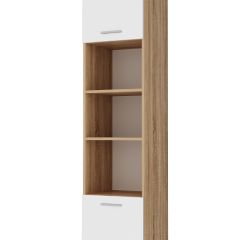 ИТАЛИЯ П-400 Пенал 2 дв. (Дуб сонома/Белый глянец) в Карталах - kartaly.mebel24.online | фото