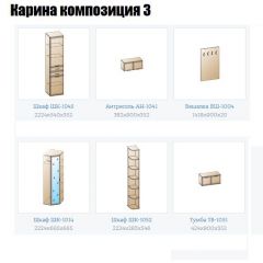 Прихожая Карина (модульная) в Карталах - kartaly.mebel24.online | фото 8