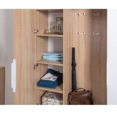 Прихожая Куба (модульная) Дуб Сонома/Белый премиум в Карталах - kartaly.mebel24.online | фото 26