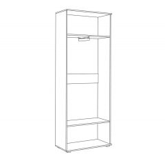 Прихожая Куба (модульная) Дуб Сонома/Белый премиум в Карталах - kartaly.mebel24.online | фото 16