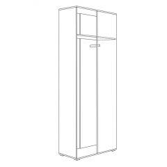 Прихожая Куба (модульная) Дуб Сонома/Белый премиум в Карталах - kartaly.mebel24.online | фото 18