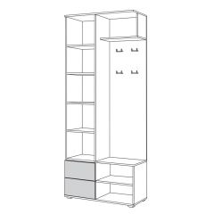 Прихожая Куба (модульная) Дуб Сонома/Белый премиум в Карталах - kartaly.mebel24.online | фото 20
