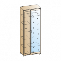 Прихожая Мелисса композиция 1 (Гикори Джексон светлый) в Карталах - kartaly.mebel24.online | фото 2