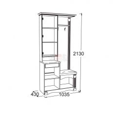 Прихожая Саша - 15 в Карталах - kartaly.mebel24.online | фото 2