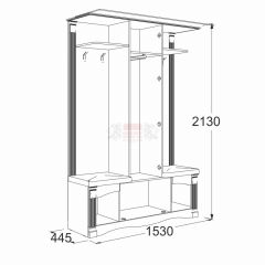Прихожая Саша - 17 в Карталах - kartaly.mebel24.online | фото 2