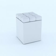 Пуф КВАДРО Белый в Карталах - kartaly.mebel24.online | фото 2