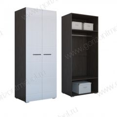 Шкаф 2-х створчатый Ненси 800 (Венге/Белый глянец) в Карталах - kartaly.mebel24.online | фото