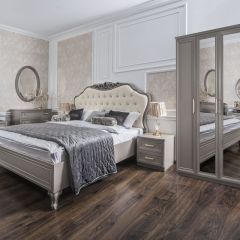 Шкаф 3-х ств с зеркалом Мокко (серый камень) в Карталах - kartaly.mebel24.online | фото 3