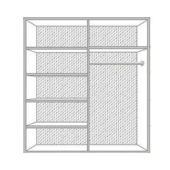Шкаф 4-х дверный с зеркалами (08.244) Ирина (беж) в Карталах - kartaly.mebel24.online | фото 2
