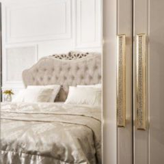 Шкаф 4-х ств с зеркалами Мокко (бежевый) в Карталах - kartaly.mebel24.online | фото 4