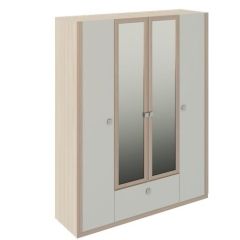 Шкаф 4 двери Глэдис М24 (ЯШС/Белый) в Карталах - kartaly.mebel24.online | фото
