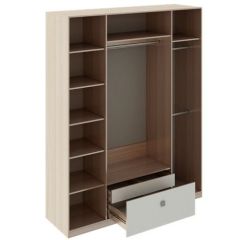 Шкаф 4 двери Глэдис М24 (ЯШС/Белый) в Карталах - kartaly.mebel24.online | фото 2