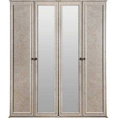 Шкаф 4-х створчатый (2+2) с Зеркалом Афина (крем корень) в Карталах - kartaly.mebel24.online | фото