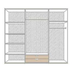 Шкаф 6-и дверный с зеркалами (01.146) Роза (беж) в Карталах - kartaly.mebel24.online | фото 2