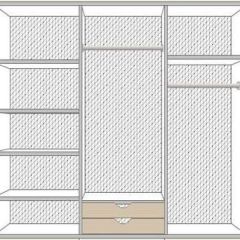 Шкаф 6-и дверный с зеркалами (02.146) Рома (беж) в Карталах - kartaly.mebel24.online | фото 2