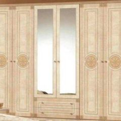 Шкаф 6-и дверный с зеркалами (02.146) Рома (беж) в Карталах - kartaly.mebel24.online | фото