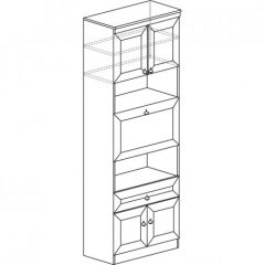 Шкаф барный №605 Инна Денвер темный в Карталах - kartaly.mebel24.online | фото 2