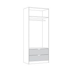 Шкаф для одежды 13.327 Уна в Карталах - kartaly.mebel24.online | фото 3