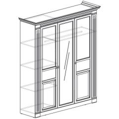 Шкаф 3-х дверный №180 "Лючия" Дуб оксфорд в Карталах - kartaly.mebel24.online | фото 2
