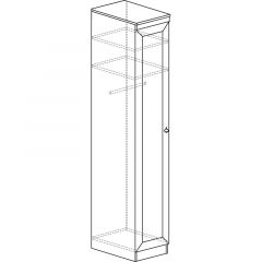 Шкаф для одежды №614 Инна Денвер темный в Карталах - kartaly.mebel24.online | фото 3