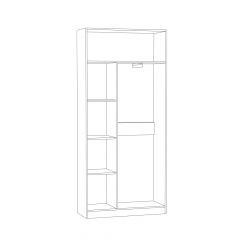 Шкаф для одежды Ливерпуль в Карталах - kartaly.mebel24.online | фото 2