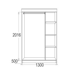 МИРАЖ 11 (1300) Шкаф для платья и белья в Карталах - kartaly.mebel24.online | фото 2