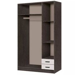 Шкаф распашной Эконом (Венге/Дуб Белфорд) в Карталах - kartaly.mebel24.online | фото 2