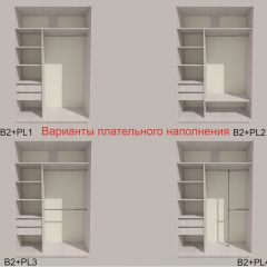 Шкаф-купе 1300 серии SILVER S3+S4+B2+PL4 (2 ящика+F обр.штанга) профиль «Серебро» в Карталах - kartaly.mebel24.online | фото 6