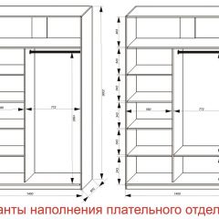 Шкаф-купе 1400 серии SOFT D6+D4+B2+PL2 (2 ящика+1штанга+1 полка) профиль «Капучино» в Карталах - kartaly.mebel24.online | фото 8